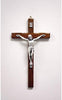 Catholic & Religious Gifts, Crucifix Wood Silver Corpus 10"