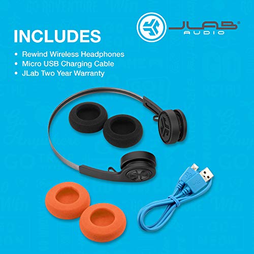 Jlab Rewind Wireless Retro Headphones, Bluetooth 4.2, 12 Hours Playtime, Cust