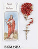 12pc Catholic & Religious Gifts, Bookmark W/Rosary ST Barbara