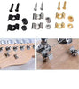 NC AYUBOUSA Guitar String Trees String Retainer Guides Compatible with Strat Tele Style Electric Guitar Bass Parts Replacement Pack of 4pcs with Mounting Screws Black.