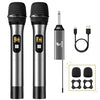TONOR Wireless Microphone, UHF Dual Cordless Metal Dynamic Mic System with Rechargeable Receiver, for Karaoke Singing, Wedding, DJ, Party, Speech, Church, Class Use, 200ft (TW-630)