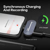 SYNCO P1L Wireless Lavalier Microphone for iPhone iPad, Plug and Play 2.4GHz Dual Channel Lapel Mic with Charging Case, Noise Reduction Auto Paring Real Time Monitoring