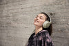 New Soul Ultra Wireless 2 - Wireless Over Ear Bluetooth Headphones, Workout, Ergonomic Design with Foldable Feature USB-C Quick Charging, Up to 60 hrs Playtime - Beige
