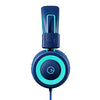 Kids Headphones - noot products K11 Foldable Stereo Tangle-Free 3.5mm Jack Wired Cord On-Ear Headset for Children/Teens/Boys/Girls/Smartphones/School/Kindle/Airplane Travel/Plane/Tablet (Navy/Teal)