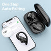 occiam Wireless Earbuds Bluetooth Headphones 100H Playback 4 Mics Clear Call Waterproof 2200mAh Wireless Charging Case Over Ear Buds in-Ear Earphones with Earhooks for Sports Running Workout Black