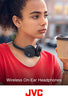 JVC HA-S23W Wireless Headphones - On Ear Bluetooth Headphones, Foldable Flat Design, 17-Hour Long Battery Life (Black)