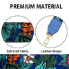 Wide Purse Strap Replacement,Flower Adjustable Guitar Style Bag Straps for Women Crossbody Handbags,Blue Leather Design at The End