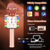 Karaoke Microphone for Kids Gifts Age 3-10,Hot Toys for 4 5 6 7 8 9 Year Old Girls Singing Microphone,Birthday Gifts for 8 9 10 11 Years Old Boys Girls(Rose Gold)