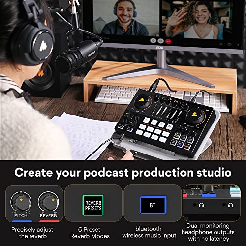 MAONO E2 Gen2 Podcast Bundle: Audio Interface & Dynamic Mic With 8 Sound Pads For Streaming