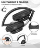 Kids Bluetooth Headphones, Wireless Headphones for Kids, Over Ear Kids Headphones with Built-in Microphone Soft Earmuffs Foldable Stereo-Bass Aux 3.5mm Cord, Children's Headsets for Boy Girl (Black)