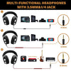 OneOdio Wired Over Ear Headphones Hi-Res Studio Monitor & Mixing DJ Stereo Headsets with 50mm Neodymium Drivers and 1/4 to 3.5mm Audio Jack for AMP Computer Recording Phone Piano Guitar Laptop - Black
