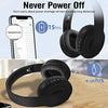 MOYICOW Bluetooth Headphones Over Ear with Microphone,Foldable Wireless and Wired Stereo Headset Micro SD/TF,FM,Soft Earmuffs &Light Weight for Prolonged Wearing (Black)