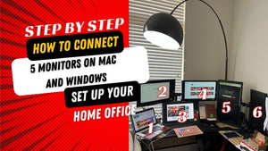 How to connect 5 Monitors on a MACBOOK or WINDOWS #dualmonitors #macbook