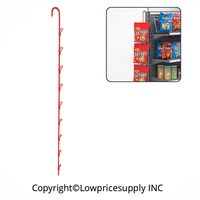 50 Case WHITE 16" Length with 6 Clips Metal Single Strip Hanging Hanging Clip Strip Display Rack – Made in USA | Hanging Chip & Candy Display Rack | Retail Rack for Chips, Candy, & Snacks & Potato Chip Display Rack