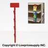 50 Case RED 42" Length with 15 Clips Metal Single Strip ScanTag Displaying Label Scan Hook Clip Strip Display Rack – Made in USA | Metal Clip Display Strip for Snacks | Retail Rack for Chips, Candy, & Snacks & Potato Chip Display Rack