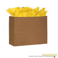 100 CASE Large 16"L X 6"W X 12.5"H Kraft Paper Shopping Bags Durable Gift Bags With Handles For Clothing Shops, Salons, And Upscale Boutiques