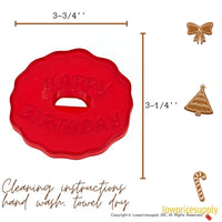 50 Pack Vintage Style Happy Birthday Cookie Cutter, Christmas Cookie Cutters, Christmas Baking Supplies