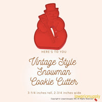 50 Pack Vintage Style Snowman Cookie Cutter, Christmas Cookie Cutters, Christmas Baking Supplies