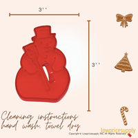 50 Pack Vintage Style Snowman Cookie Cutter, Christmas Cookie Cutters, Christmas Baking Supplies