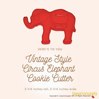 50 Pack Vintage Style Circus Elephant Cookie Cutter, Christmas Cookie Cutters, Christmas Baking Supplies