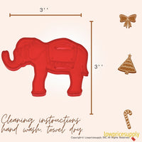 50 Pack Vintage Style Circus Elephant Cookie Cutter, Christmas Cookie Cutters, Christmas Baking Supplies