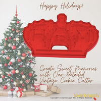 50 Pack Vintage Style HRM Crown Cookie Cutter, Christmas Cookie Cutters, Christmas Baking Supplies