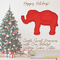 50 Pack Vintage Style Circus Elephant Cookie Cutter, Christmas Cookie Cutters, Christmas Baking Supplies