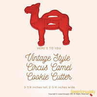 50 Pack Vintage Style Circus Camel Cookie Cutter, Christmas Cookie Cutters, Christmas Baking Supplies