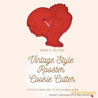 50 Pack Vintage Style Rooster Cookie Cutter, Christmas Cookie Cutters, Christmas Baking Supplies
