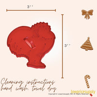 50 Pack Vintage Style Rooster Cookie Cutter, Christmas Cookie Cutters, Christmas Baking Supplies