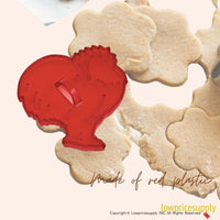 50 Pack Vintage Style Rooster Cookie Cutter, Christmas Cookie Cutters, Christmas Baking Supplies