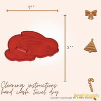 50 Pack Vintage Style Rabbit Ears Down Cookie Cutter, Christmas Cookie Cutters, Christmas Baking Supplies