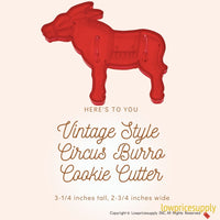 50 Pack Vintage Style Circus Burro Cookie Cutter, Christmas Cookie Cutters, Christmas Baking Supplies