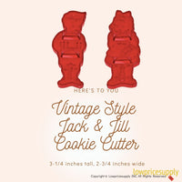 50 Pack Vintage Style Jack & Jill Cookie Cutter, Christmas Cookie Cutters, Christmas Baking Supplies