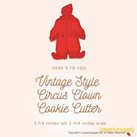 50 Pack Vintage Style Circus Clown Cookie Cutter, Christmas Cookie Cutters, Christmas Baking Supplies