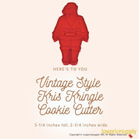50 Pack Vintage Style Kris Kringle Cookie Cutter, Christmas Cookie Cutters, Christmas Baking Supplies