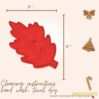 50 Pack Vintage Style Oak Leaf Cookie Cutter, Christmas Cookie Cutters, Christmas Baking Supplies