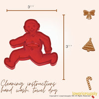 50 Pack Vintage Style Johnny Cake Cookie Cutter, Christmas Cookie Cutters, Christmas Baking Supplies