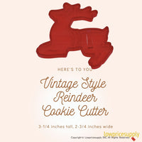 50 Pack Vintage Style Reindeer Cookie Cutter, Christmas Cookie Cutters, Christmas Baking Supplies