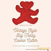 50 Pack Vintage Style Big Teddy Cookie Cutter, Christmas Cookie Cutters, Christmas Baking Supplies
