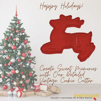 50 Pack Vintage Style Reindeer Cookie Cutter, Christmas Cookie Cutters, Christmas Baking Supplies
