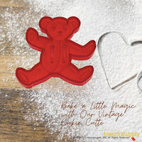 50 Pack Vintage Style Big Teddy Cookie Cutter, Christmas Cookie Cutters, Christmas Baking Supplies