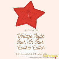 50 Pack Vintage Style Star In Star Cookie Cutter, Christmas Cookie Cutters, Christmas Baking Supplies
