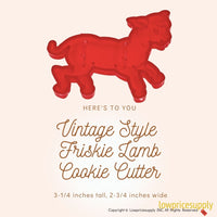 50 Pack Vintage Style Friskie Lamb Cookie Cutter, Christmas Cookie Cutters, Christmas Baking Supplies