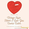 50 Pack Vintage Style Heart I Love You Cookie Cutter, Christmas Cookie Cutters, Christmas Baking Supplies