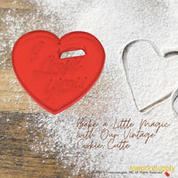 50 Pack Vintage Style Heart I Love You Cookie Cutter, Christmas Cookie Cutters, Christmas Baking Supplies