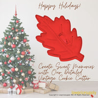 50 Pack Vintage Style Oak Leaf Cookie Cutter, Christmas Cookie Cutters, Christmas Baking Supplies