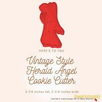 50 Pack Vintage Style Herald Angel Cookie Cutter, Christmas Cookie Cutters, Christmas Baking Supplies