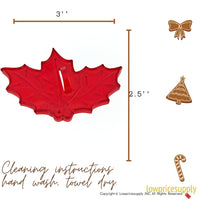 50 Pack Vintage Style Holly Leaves Cookie Cutter, Christmas Cookie Cutters, Christmas Baking Supplies