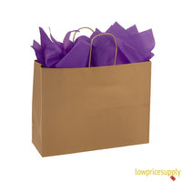 250 CASE Large 16"L X 6"W X 12.5"H Kraft Paper Shopping Bags Multi Purpose Retail Paper Bags For Pop Up Shops, Events, And Trade Shows